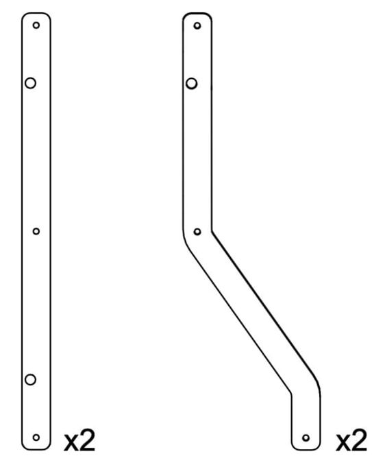Hovedbilde End rear rigging plates f/A15i & A10i onto/under KS21i(RAL)