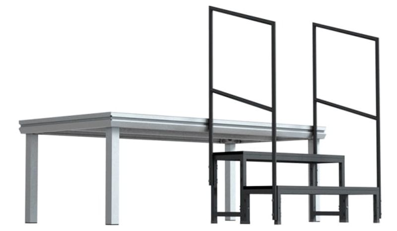 Scenetrapp 60cm (Box) - 100cm bredde, Sort