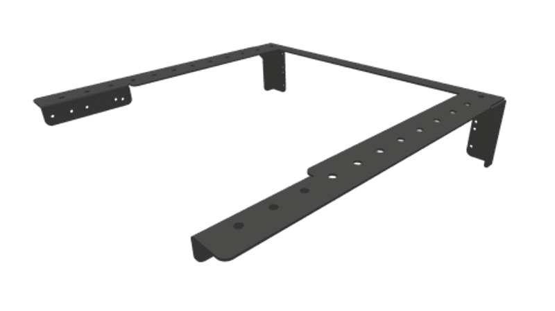 Brakett/rackskinne f/vegg/tak 2U HD.Dynacord & LAamp support