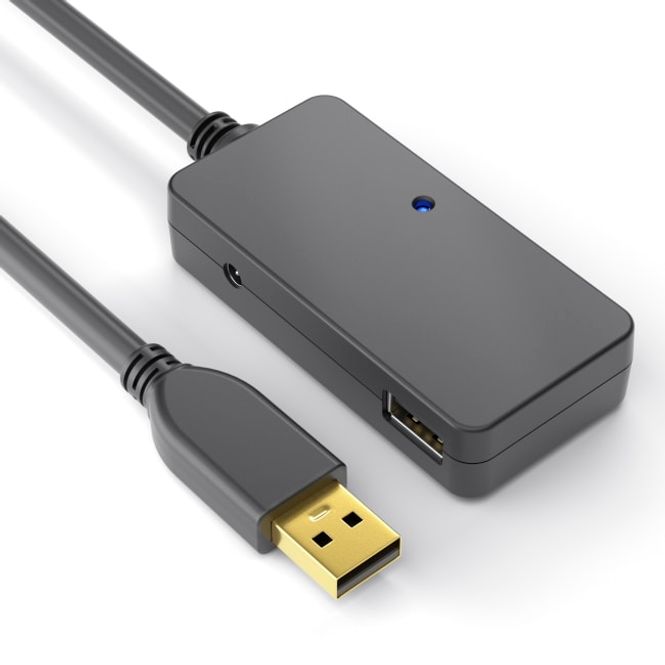 Hovedbilde USB 2.0 HUB 4 porter 6m kabel USB-A Hann