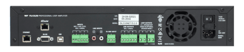 Induction loop amplifier w/network.  2x12A, DANTE
