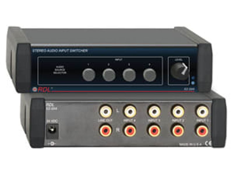RDL Inngangsvelger Stereo 4:1 RCA inn/ut