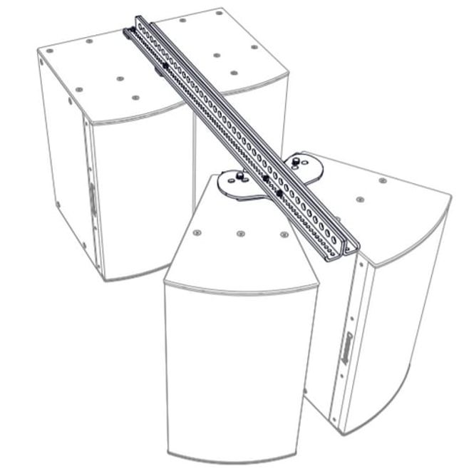 Hovedbilde Dobbel HORIZ.SPLAY W/ EXTKIT f/2 Veis I Serien Modeller Hvit
