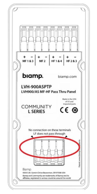 Hovedbilde LVH-900/AS Mid Frequency and High Frequency Pass Thru Panel