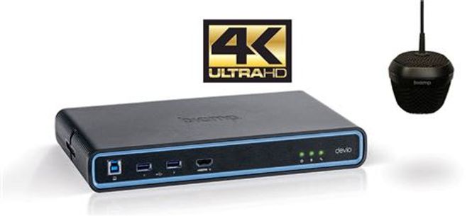 Hovedbilde Devio Enhet for Videokonferanse m/Takmikrofon Sort 4K