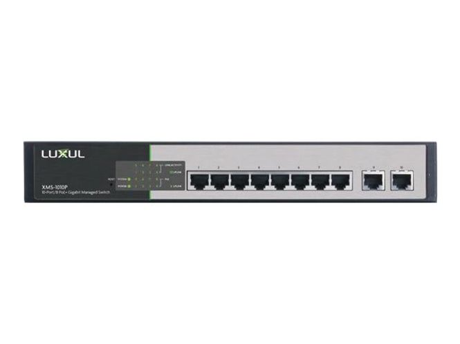 Hovedbilde XMS-1010PE 10-Port/8 PoE+ Gigabit managed switch utgått