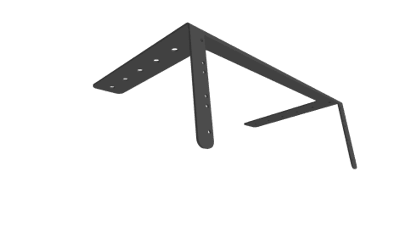 Brakett/rackskinne for vegg/tak 3U, max 10kg