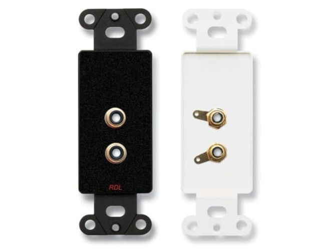 Hovedbilde Termineringsplate 2 x phono for USboks, sort