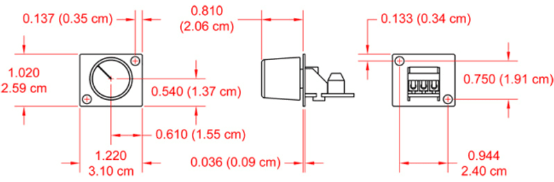 RDL Potentiometer 10K lin AMS