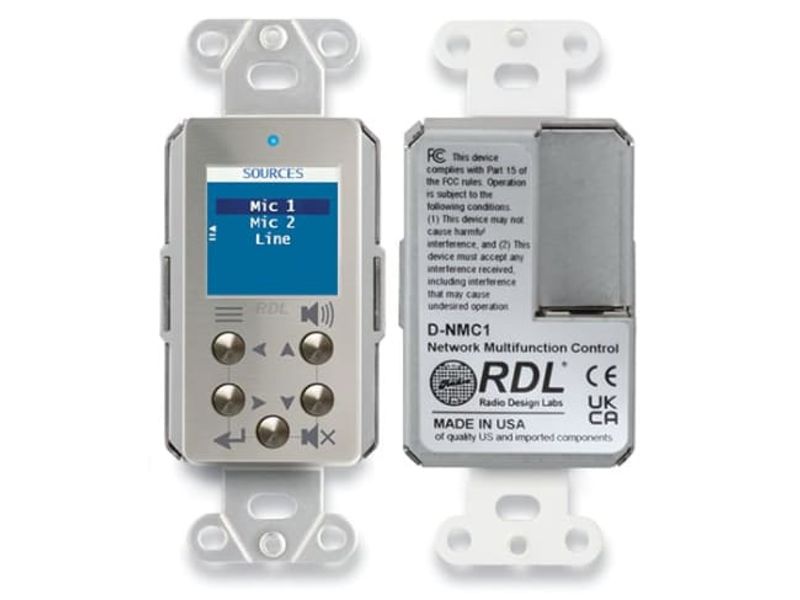 Network Remote Control with Screen - Dante - Stainless Steel