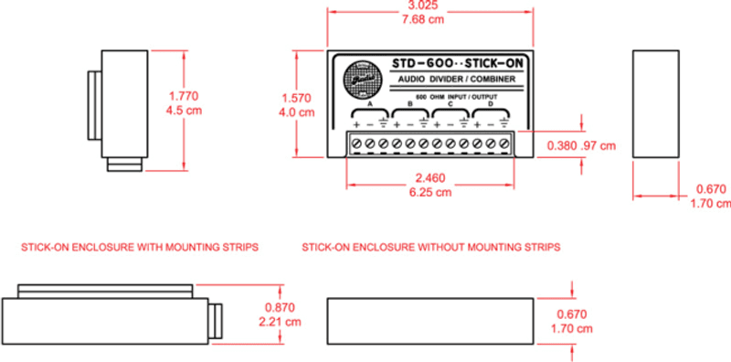 RDL Passive Audio Divider/Combiner - 600ohm