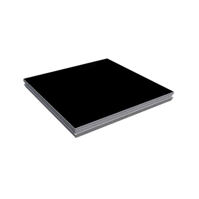 Hovedbilde Sceneelement STANDARD 1x1 PLEXI sort top