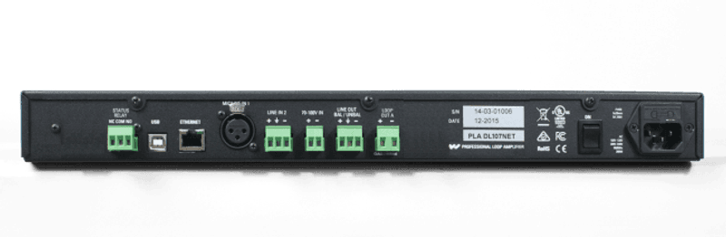 Induction loop amplifier with network control.  9.5A