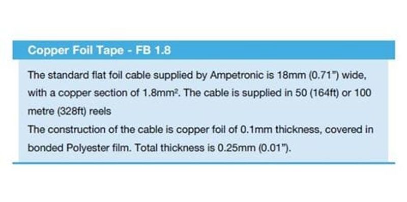 Kabel Teleslynge Flat Kobber 1.8 mm² 100m rull