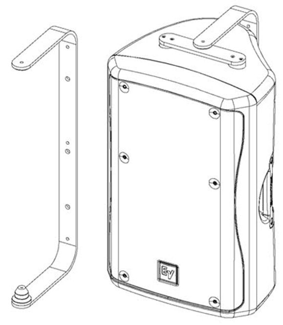 Hovedbilde Electro-Voice Tilbehør Veggbrakett for ZX-5 Sort
