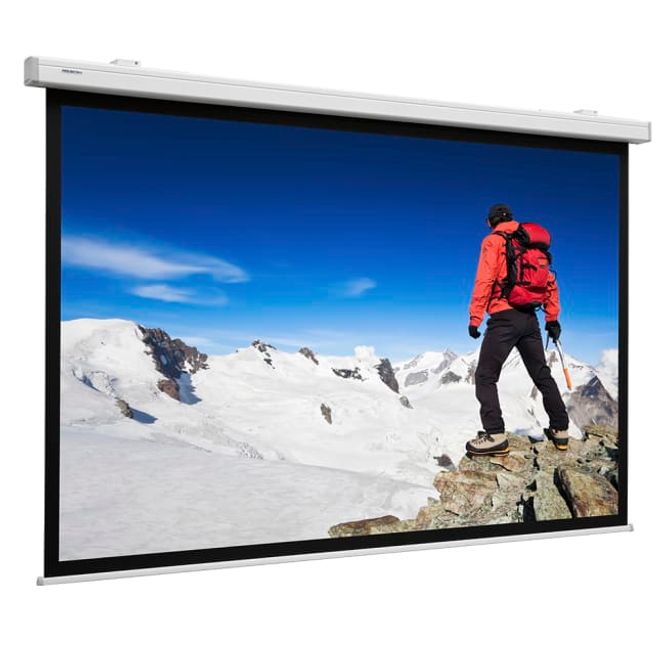 Hovedbilde Projecta Motor-Lerret16:9, Mål176x300, Flate163x290, Mhvit, Skan