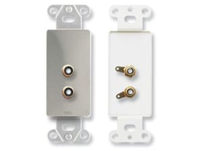 Hovedbilde Termineringsplate 2x RCA for US-veggboks, blank