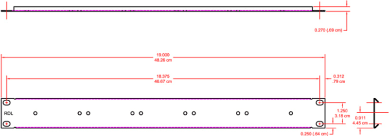 RDL Adapter Mont.skinne for max 5 TX enheter