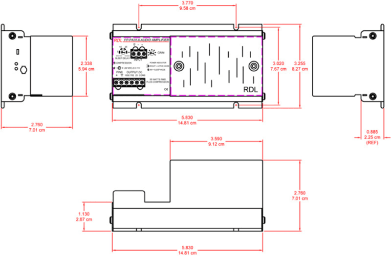Forsterker 35W 100V