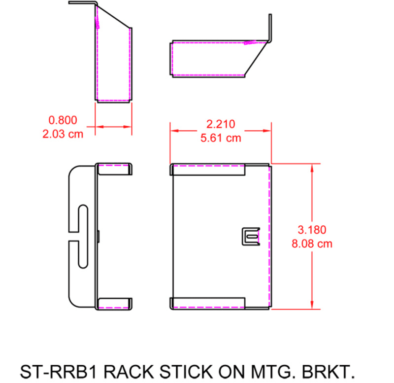 RDL Adapter Rack/overflate montering av ST moduler