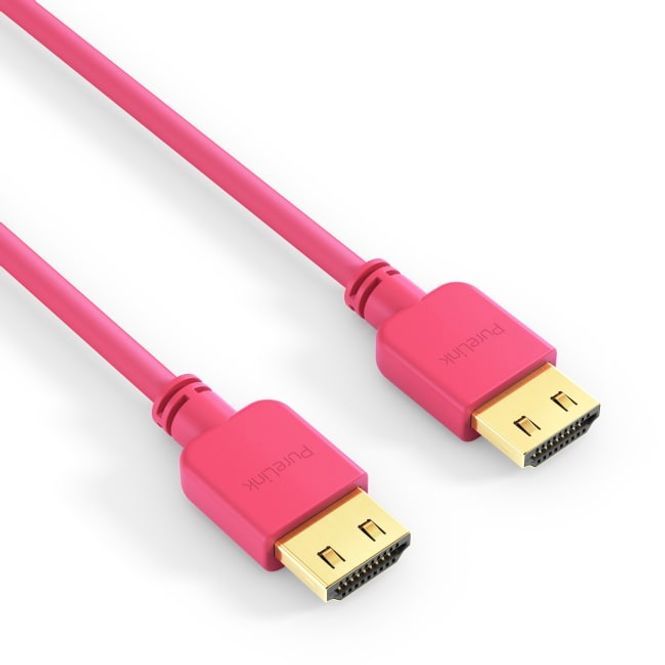 Hovedbilde PureLink Kabel HDMI Slim Install 4K HDR 18Gbps 1m Magenta