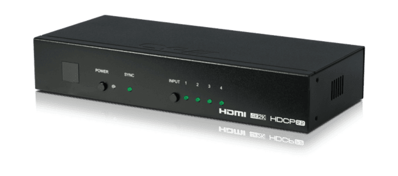 4-Way HDMI Switcher(4K,HDCP2.2,HDMI2.0,IR,RS232,IP,WebGUI)