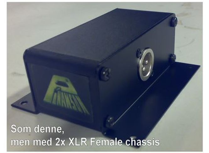 Hovedbilde Robust sort aluminiumsboks, 2x XLR-F