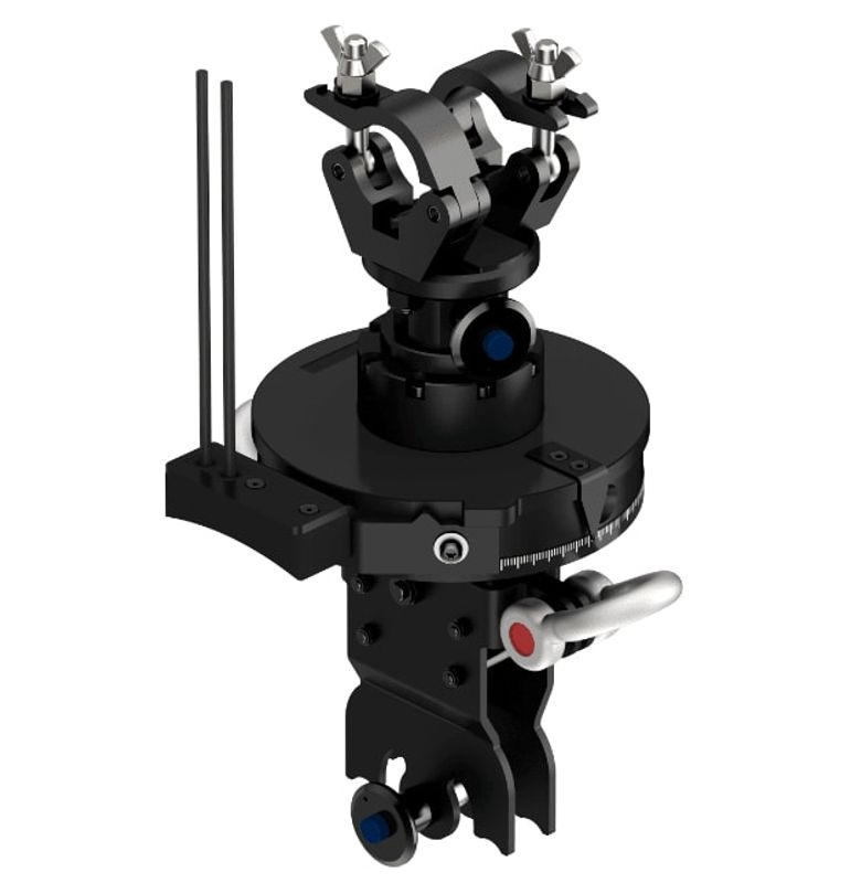 Panning clamp certified for 1000 kg / 2205 lb