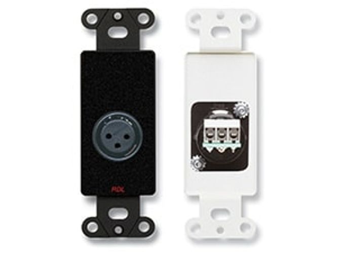 Hovedbilde RDL XLR 3-pin Female Jack on D Plate - Solder type - Black